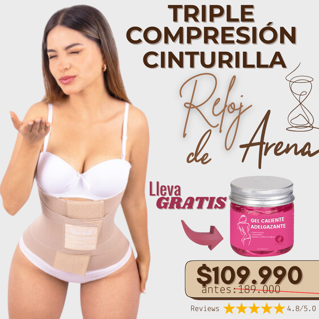 CINTURILLA TRIPLE COMPRESION+GEL REDUCTOR GRATIS 🔥