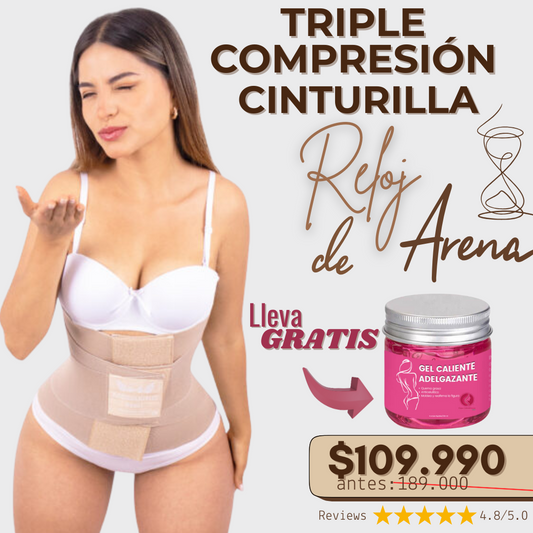 CINTURILLA TRIPLE COMPRESION+GEL REDUCTOR GRATIS 🔥